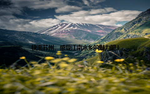 快来苏州, 感受江南水乡的魅力吧!