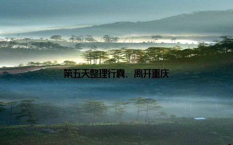 第五天整理行囊, 离开重庆